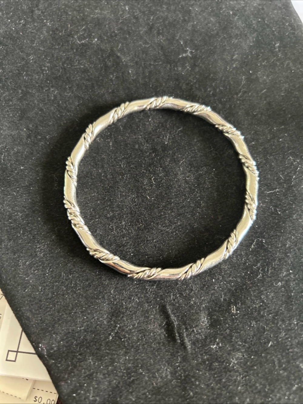 Silver-tone Twist Bangle Bracelet